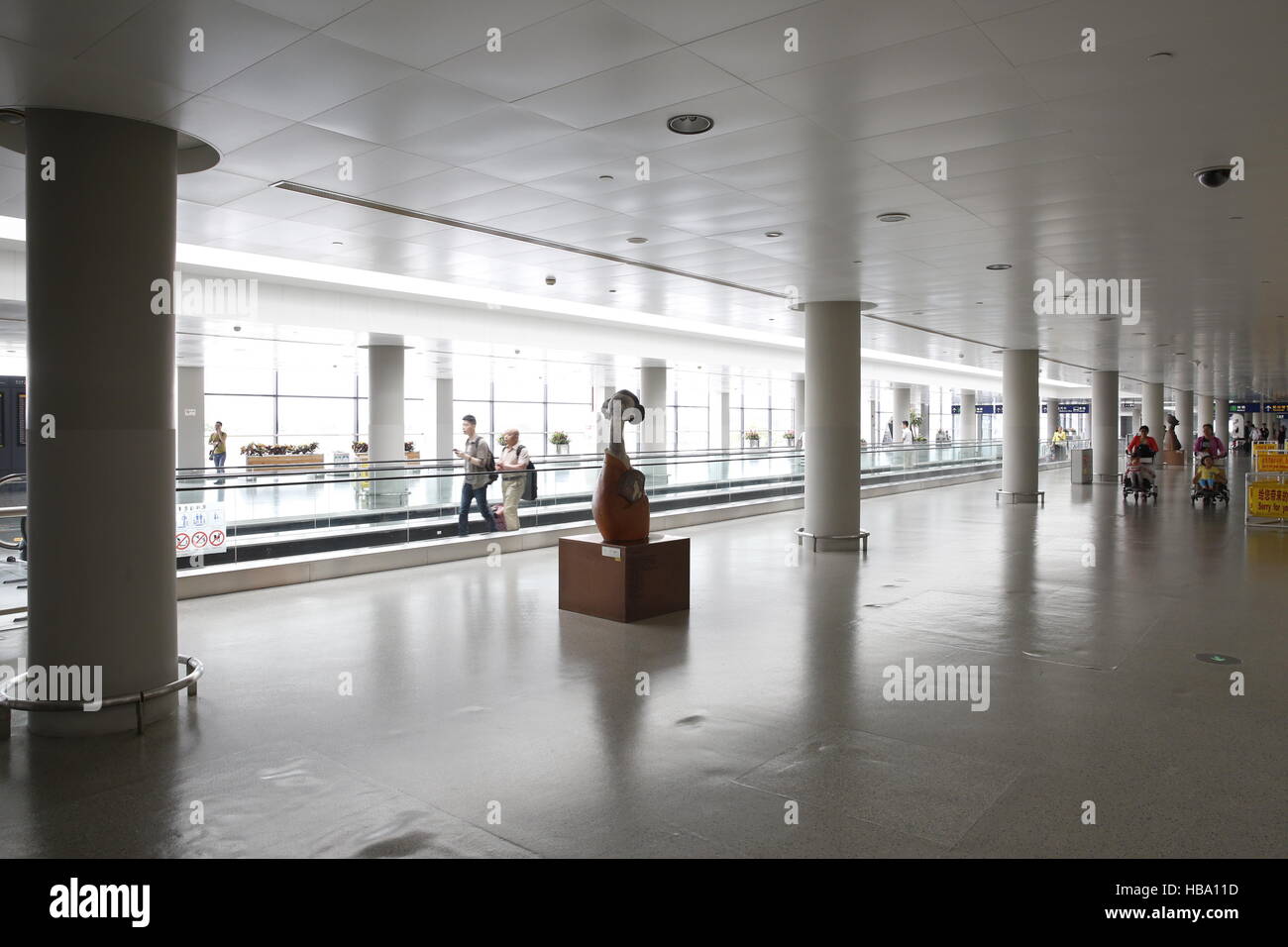 El aeropuerto Pudong de Shanghai China Foto de stock