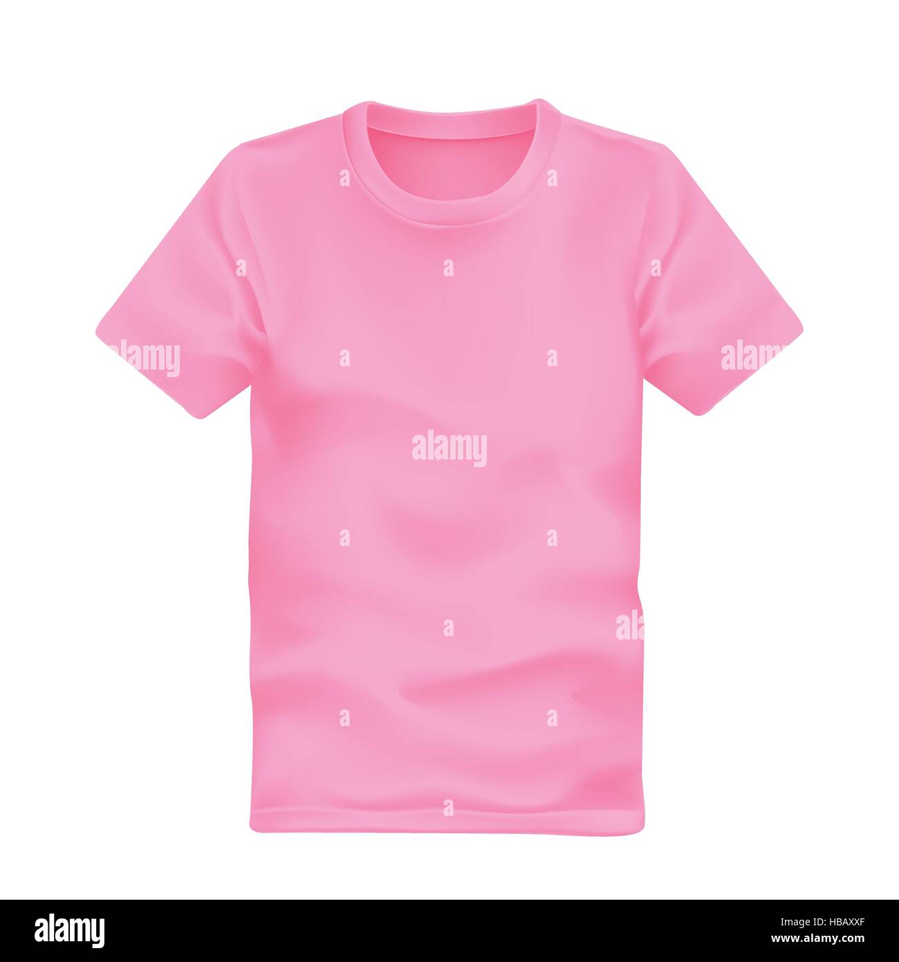 Dibujo técnico de camiseta rosa aislado sobre fondo blanco