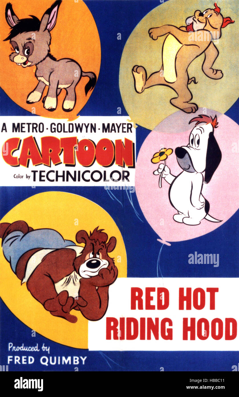 RED HOT RIDING HOOD, poster art para el corto de animación Tex Avery, 1943 Foto de stock