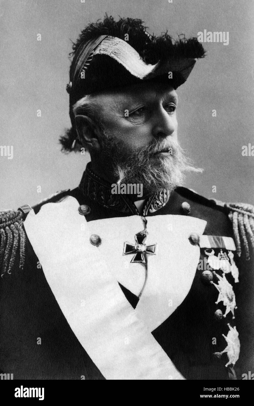 El rey Oscar II de Suecia y Noruega, reinó 1872-1907 Foto de stock