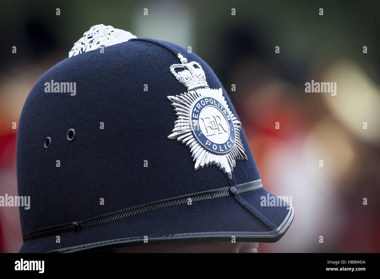 El sombrero de un policía en Londres Foto de stock