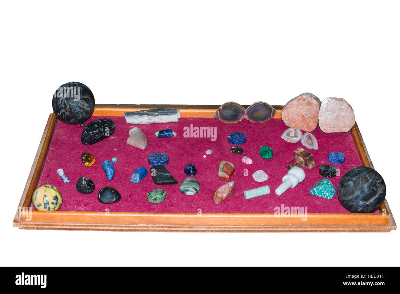 Colección de diversas piedras semipreciosas Foto de stock