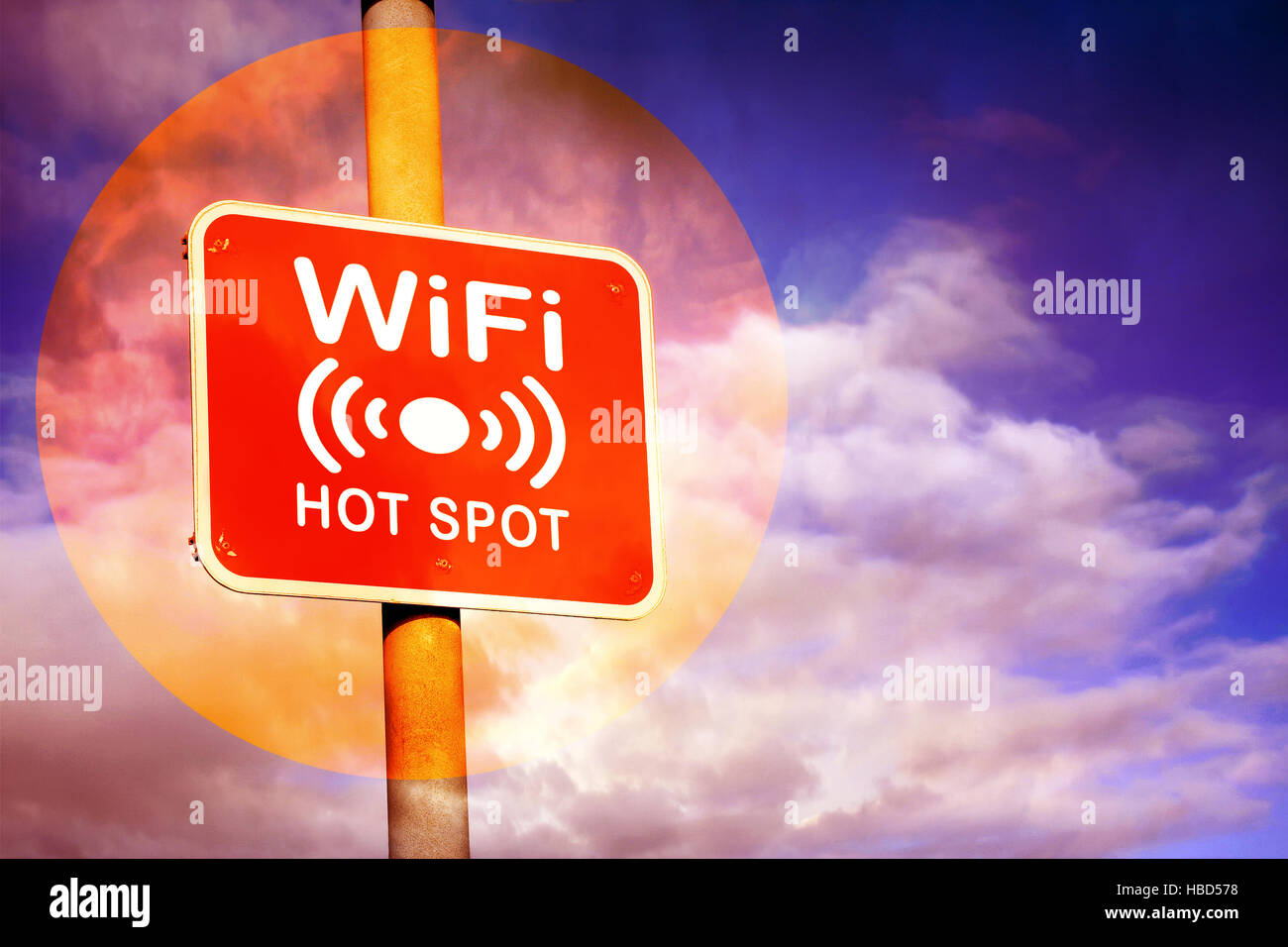 Señal Wifi Hotspot Foto de stock