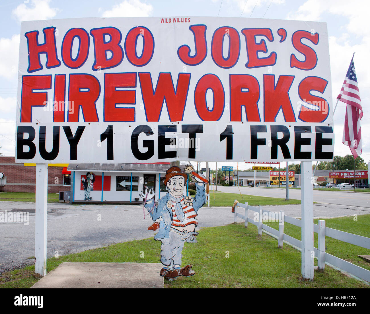 Hobo Joes fuegos artificiales en Walterboro Carolina del Sur Foto de stock
