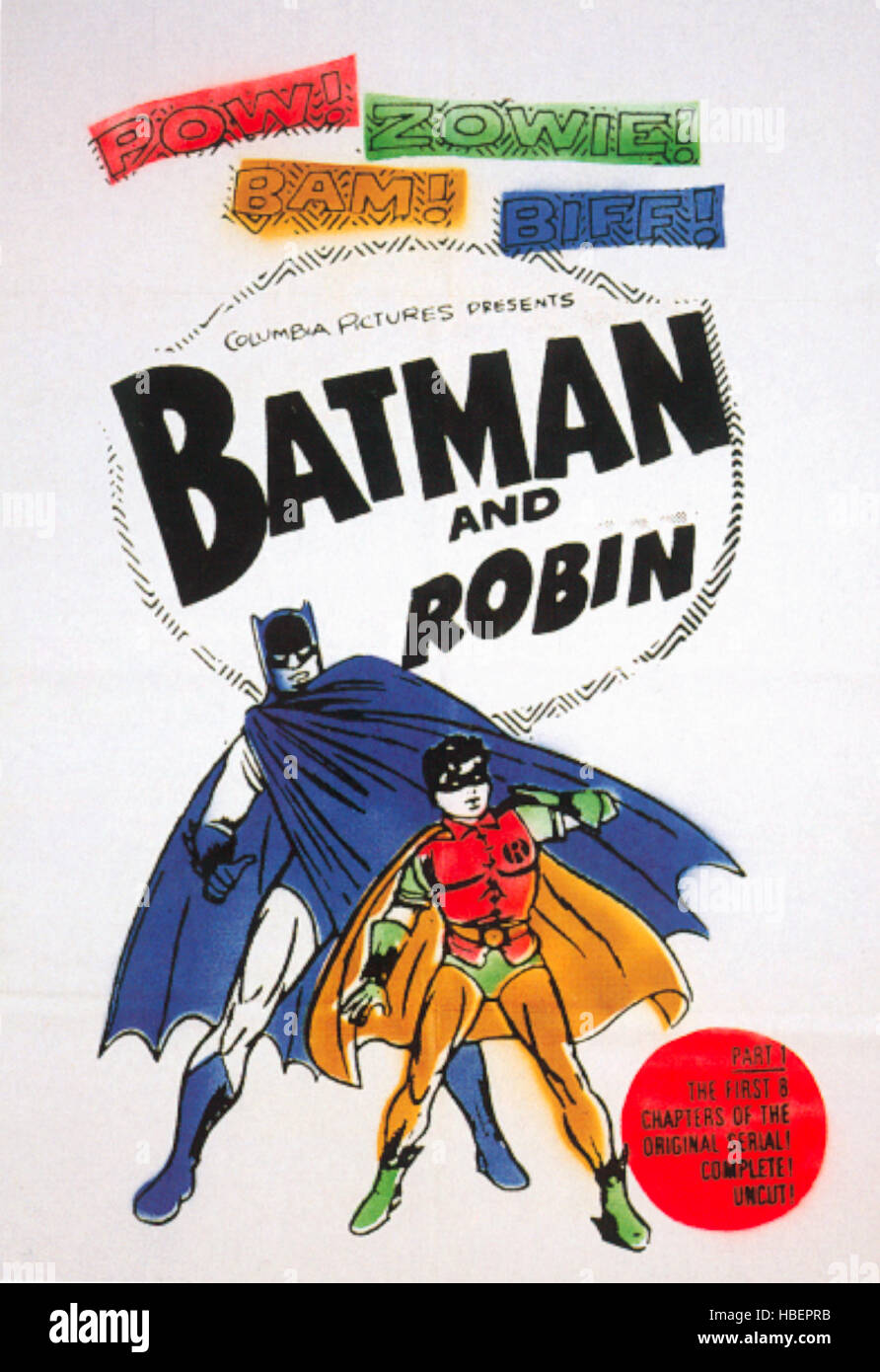 Las nuevas aventuras de Batman y Robin, Robert Lowery, John Duncan, poster  art para el 1966 re-release Fotografía de stock - Alamy