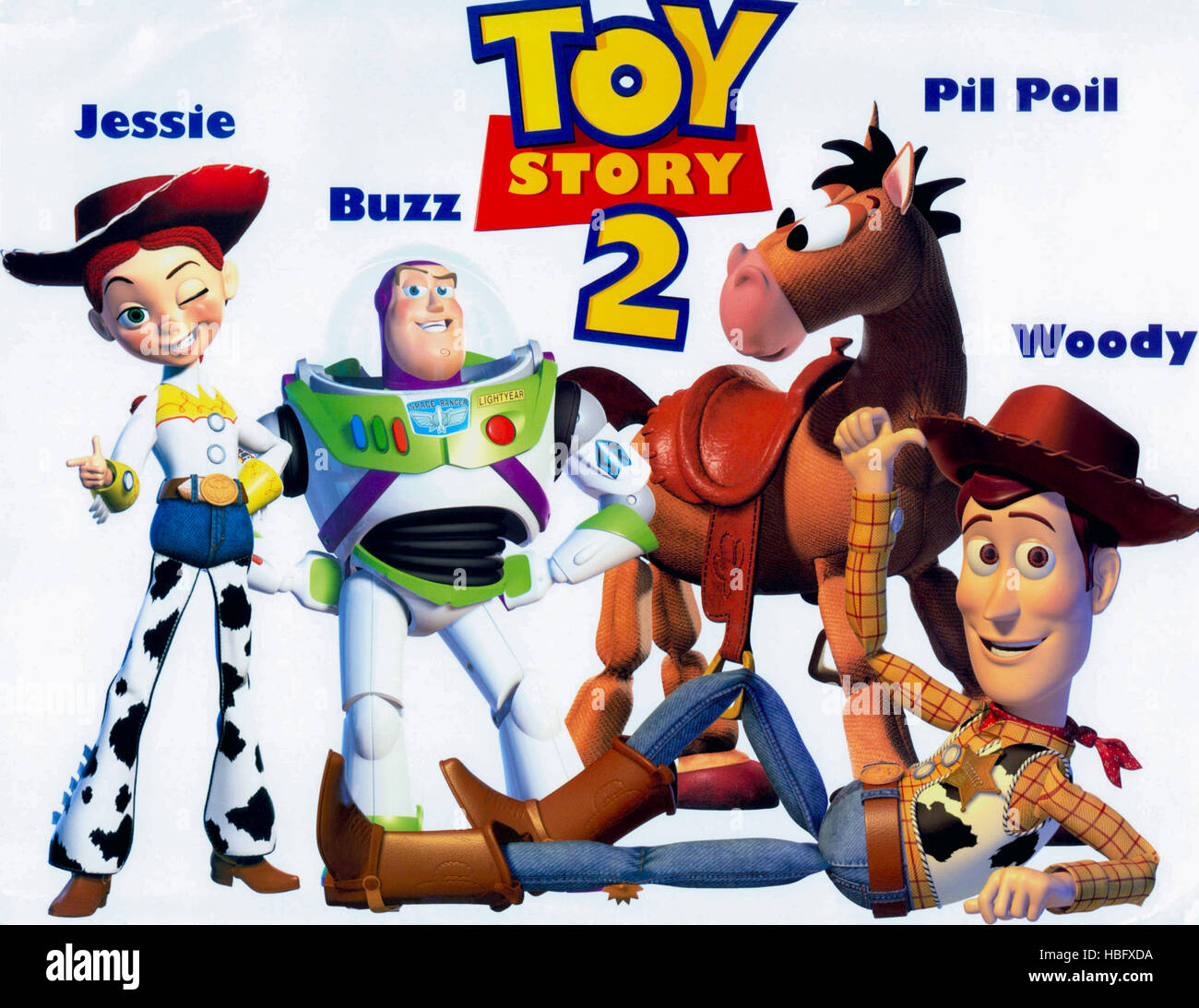 TOY story 2, la vaquera Jessie, Buzz Lightyear, Pil Poil, Woody, 1999, c)  Buena Vista/cortesía Colección Everett Fotografía de stock - Alamy