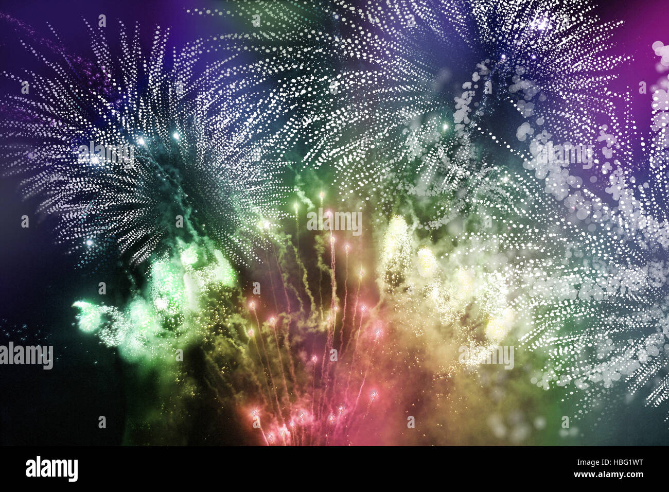 Antecedentes de Fireworks Foto de stock
