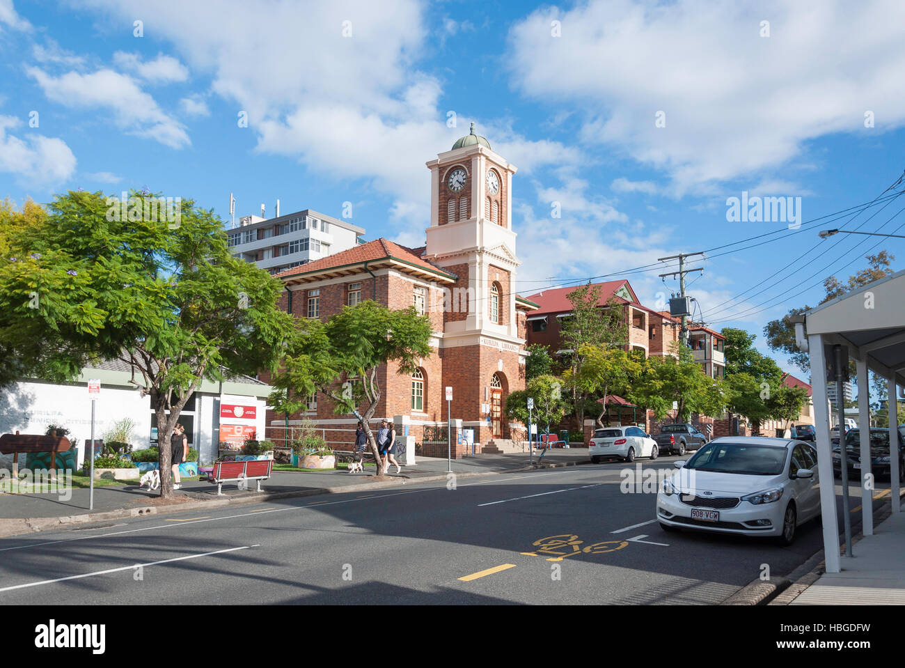 Kurilpa histórica biblioteca, Boundary Road, West End, Brisbane, Queensland, Australia Foto de stock