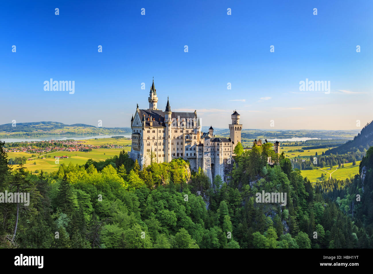 El castillo de Neuschwanstein, Fussen, Alemania Foto de stock