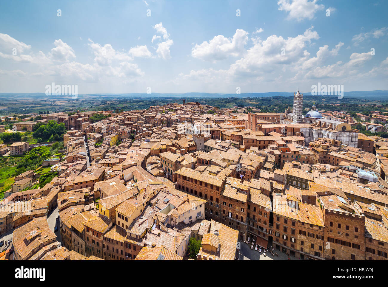 Vistas de Siena, Italia. Foto de stock