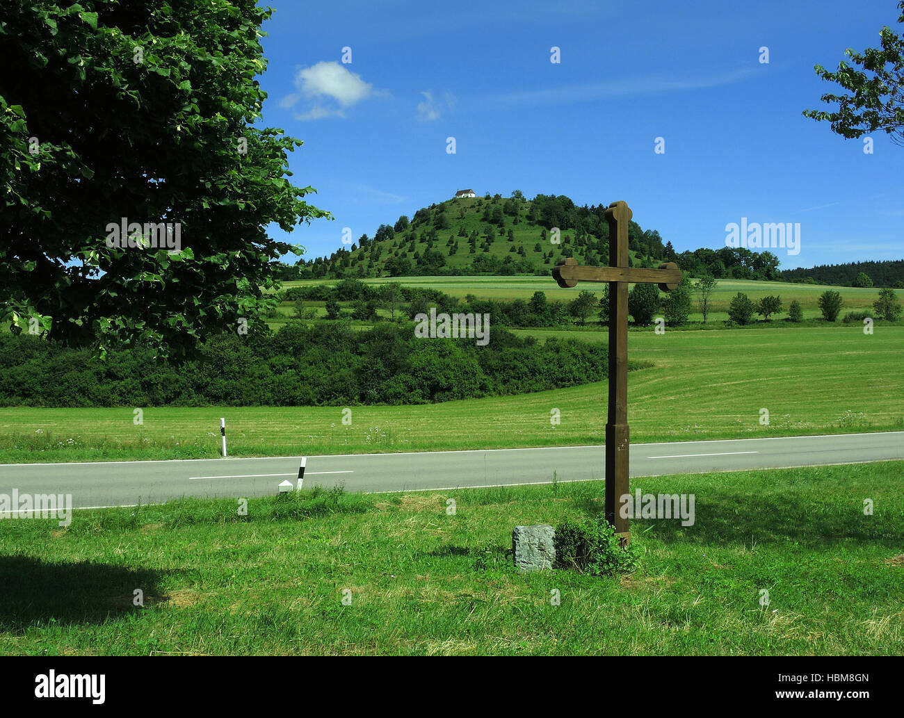 Wayside cruz, suabia, Alemania, Europa, Foto de stock