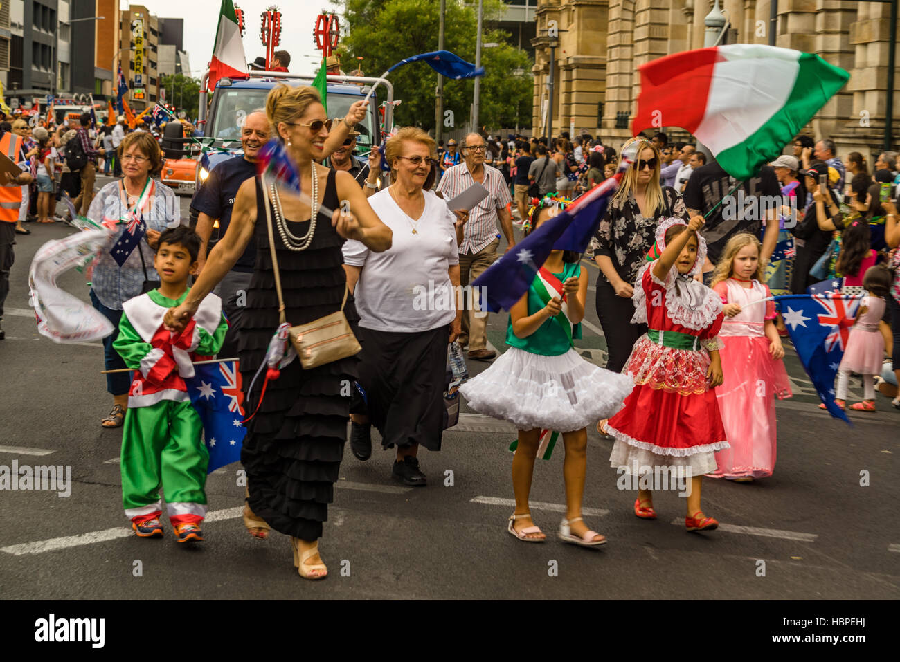 El Día de Australia Ciudad Adelaide - desfile! Foto de stock
