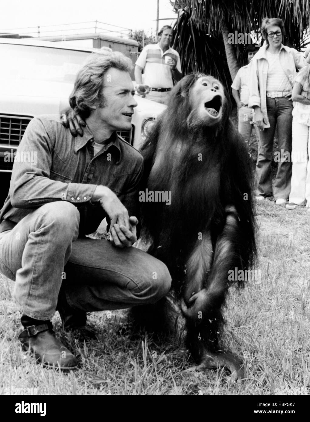 Cada cual forma pero sueltos, Clint Eastwood, el orangután Clyde, 1978 ...