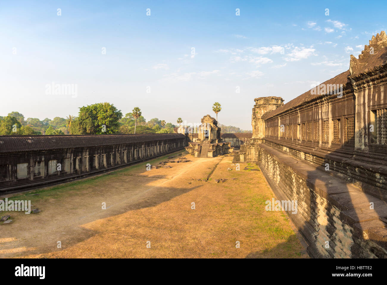 Detalles del templo de Angkor Wat, en Camboya. La UNESCO Sitio Camboya Foto de stock