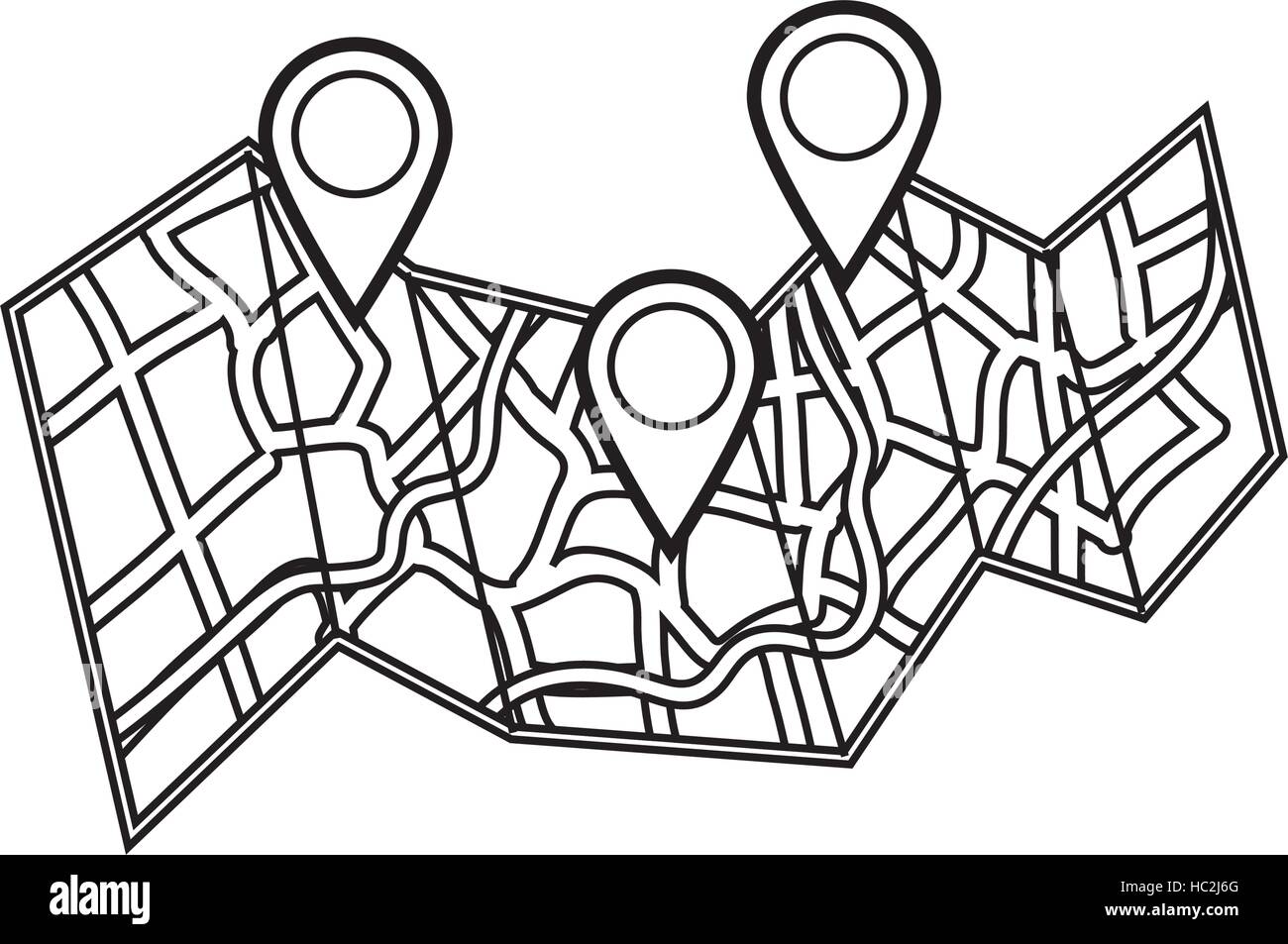 Mapa de ubicación GPS Imagen Vector de stock Alamy