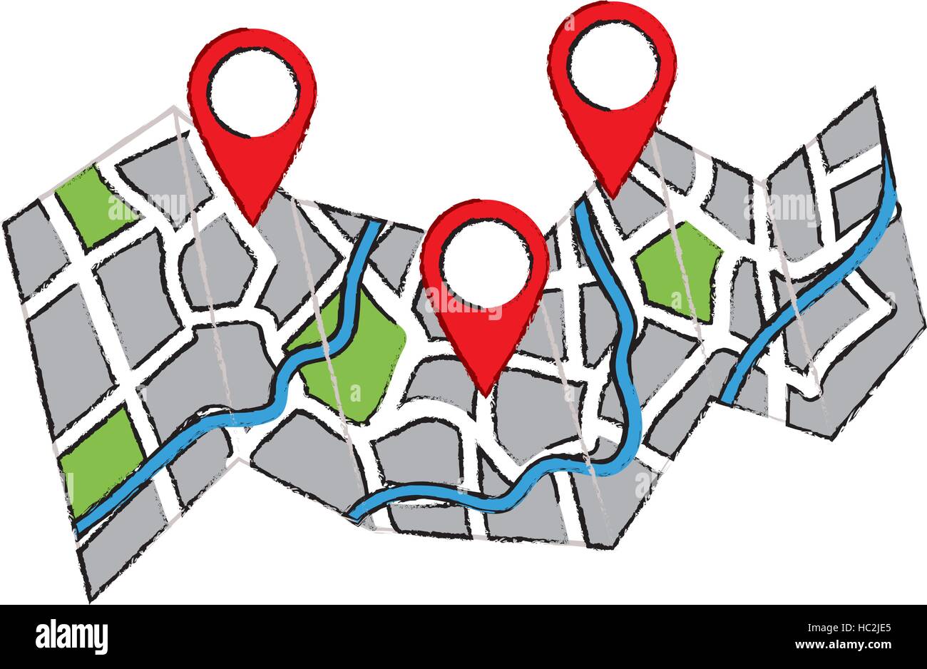 Mapa de ubicación GPS Imagen Vector de stock Alamy