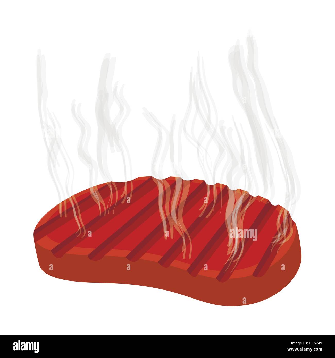 Icono de dibujos animados de carne a la parrilla Imagen Vector de stock -  Alamy