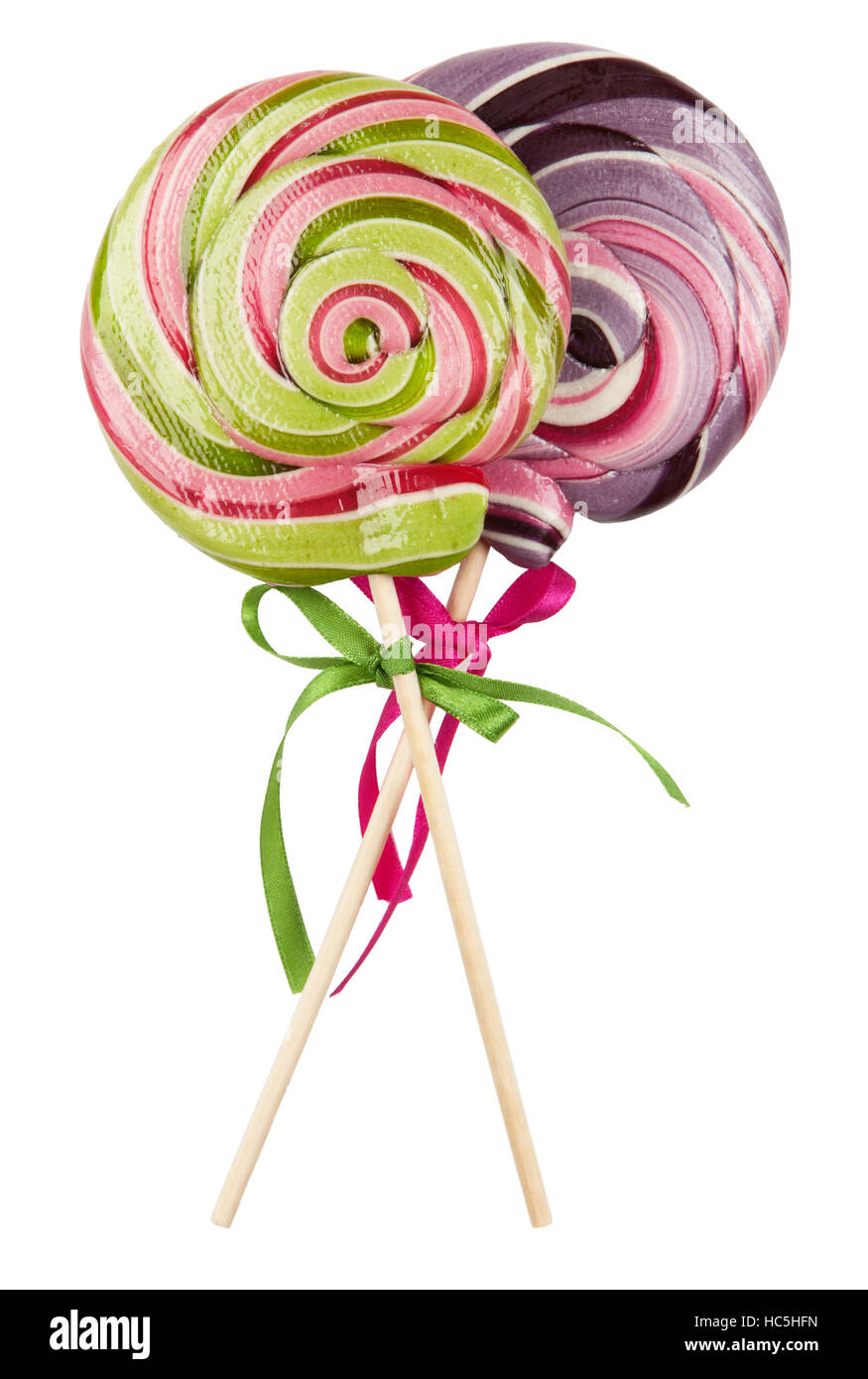 Lollipop sobre blanco Foto de stock