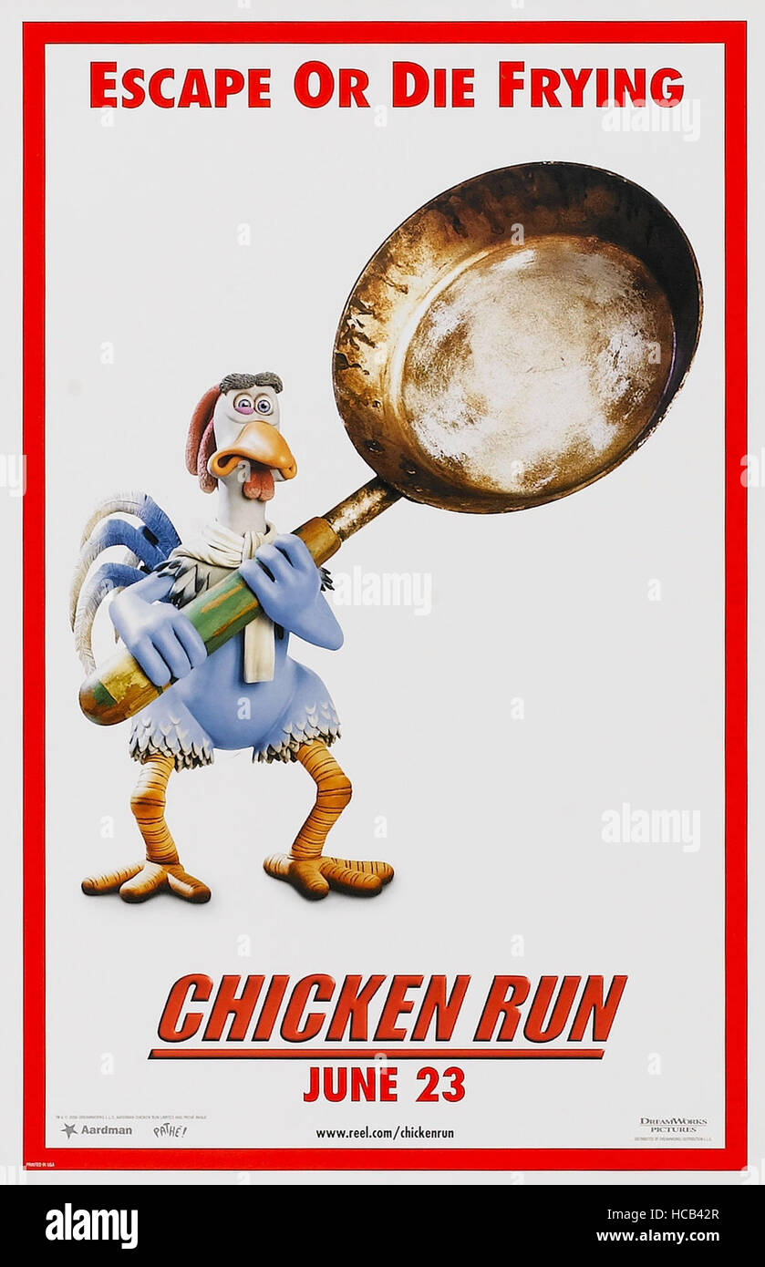 CHICKEN RUN, avance cartel arte, Fowler, 2000 ©DreamWorks Distribución