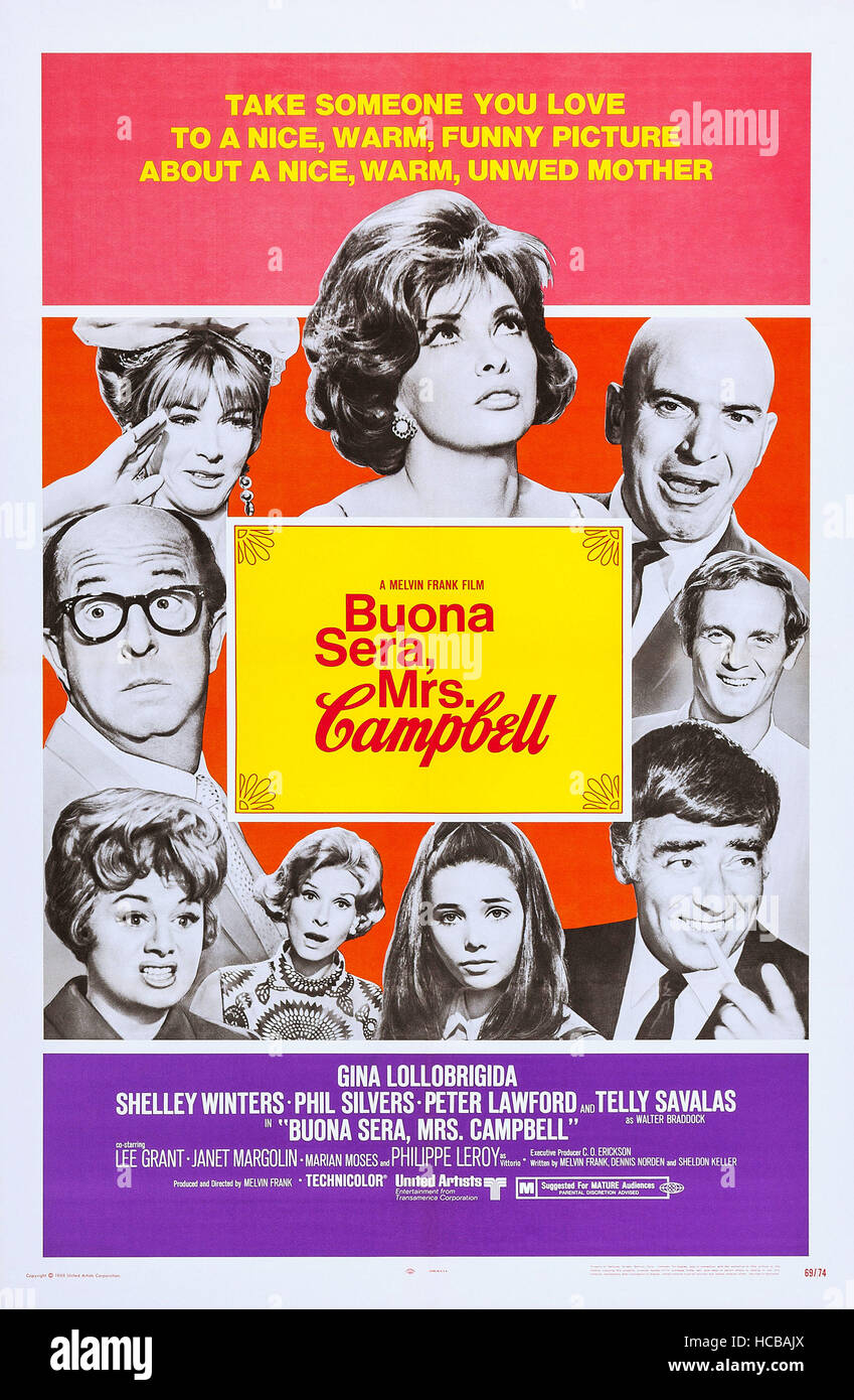 BUONA SERA se ora. CAMPBELL nosotros poster art en el sentido