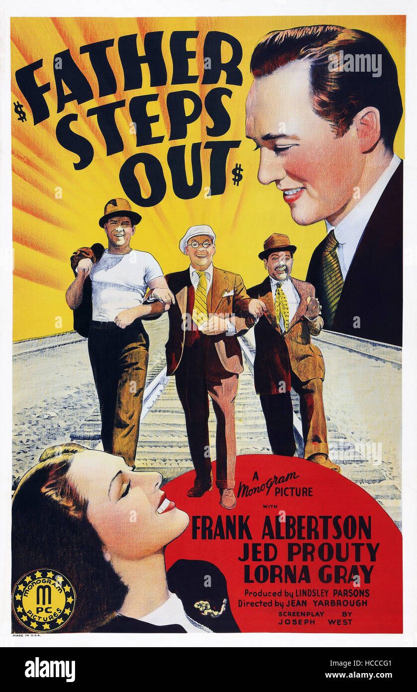 Los pasos del padre, nosotros poster arte, arriba a la derecha: Frank Albertson; centro: Jed Prouty; abajo a la izquierda: Lorna Gray, 1941 Foto de stock