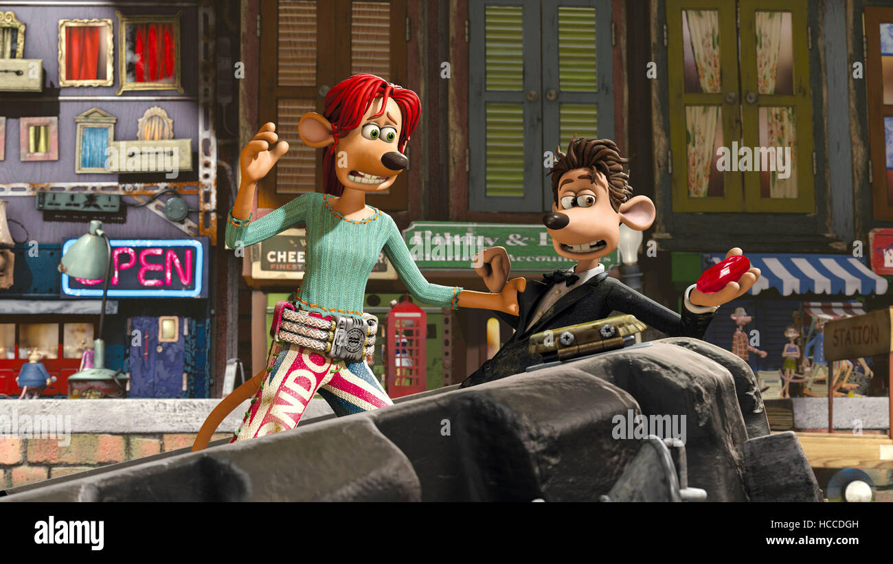 FLUSHED AWAY, Rita (voz Kate Winslet), Roddy (voz Hugh Jackman), 2006