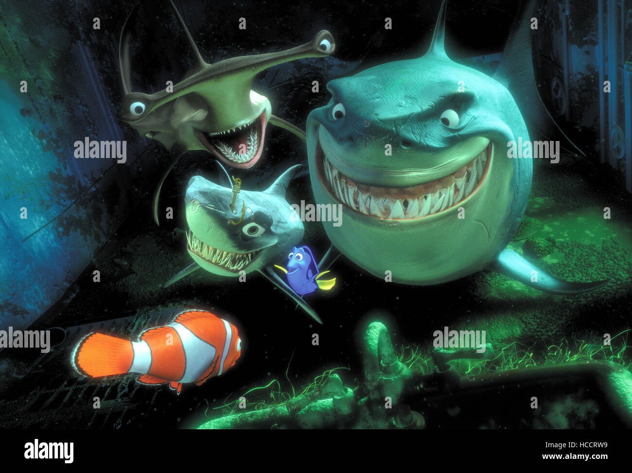 FINDING NEMO, ancla, Chum, Marlin, Dory, Bruce, 2003, (c) Walt Disney