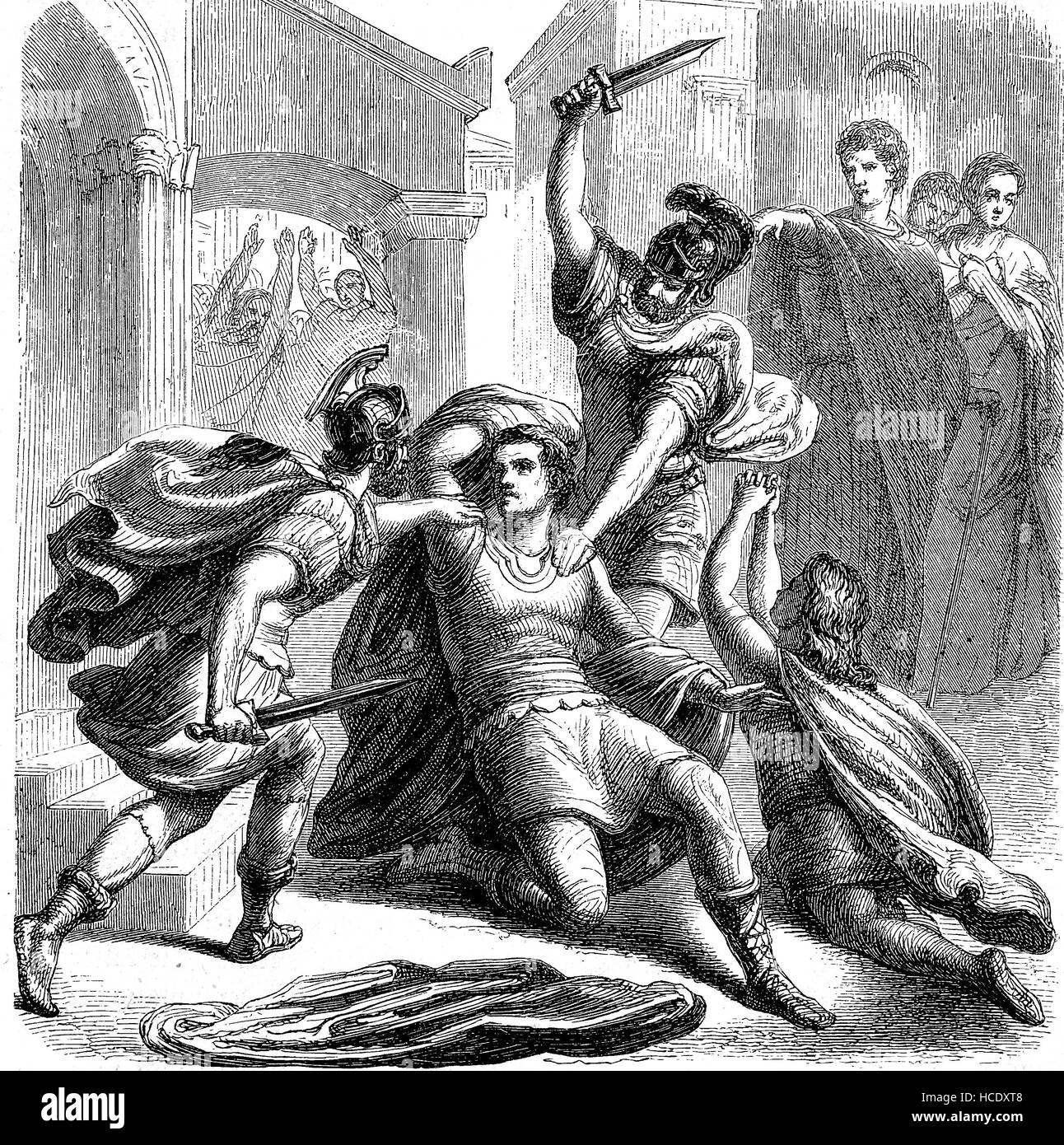 Flavius Stilicho, Stilico, 359 - 408. fue un general de alto rango, magister militum en el ejército romano, asesinado el 22 de agosto de 408 en Ravenna, Italia, la historia de la Roma antigua, el imperio romano Foto de stock