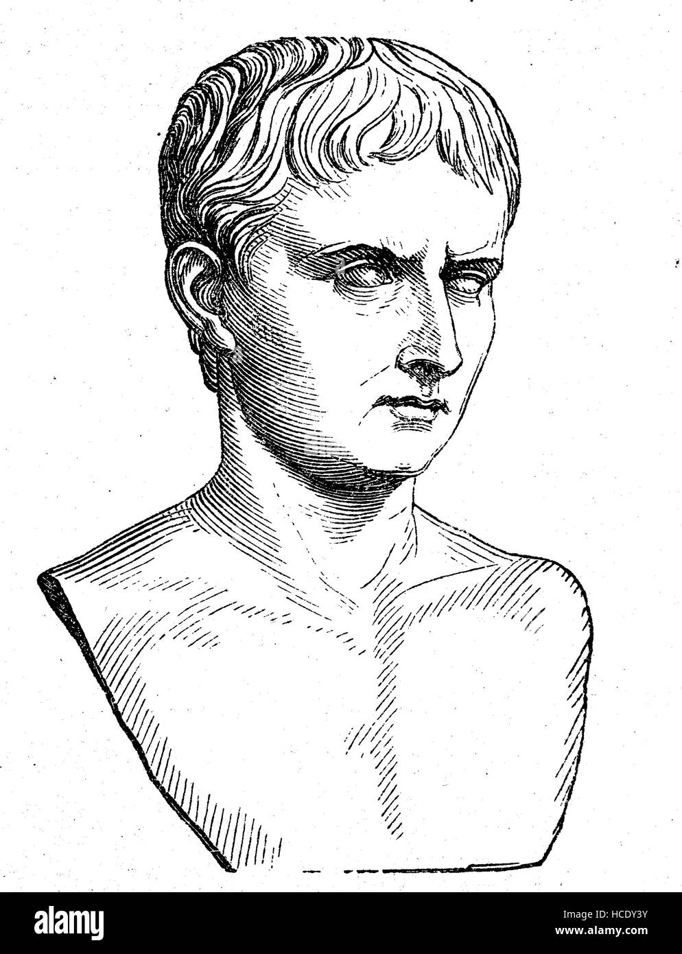 Augusto, nacido Gaius Octavius, 63 BC 14 AD, fundador del Romano