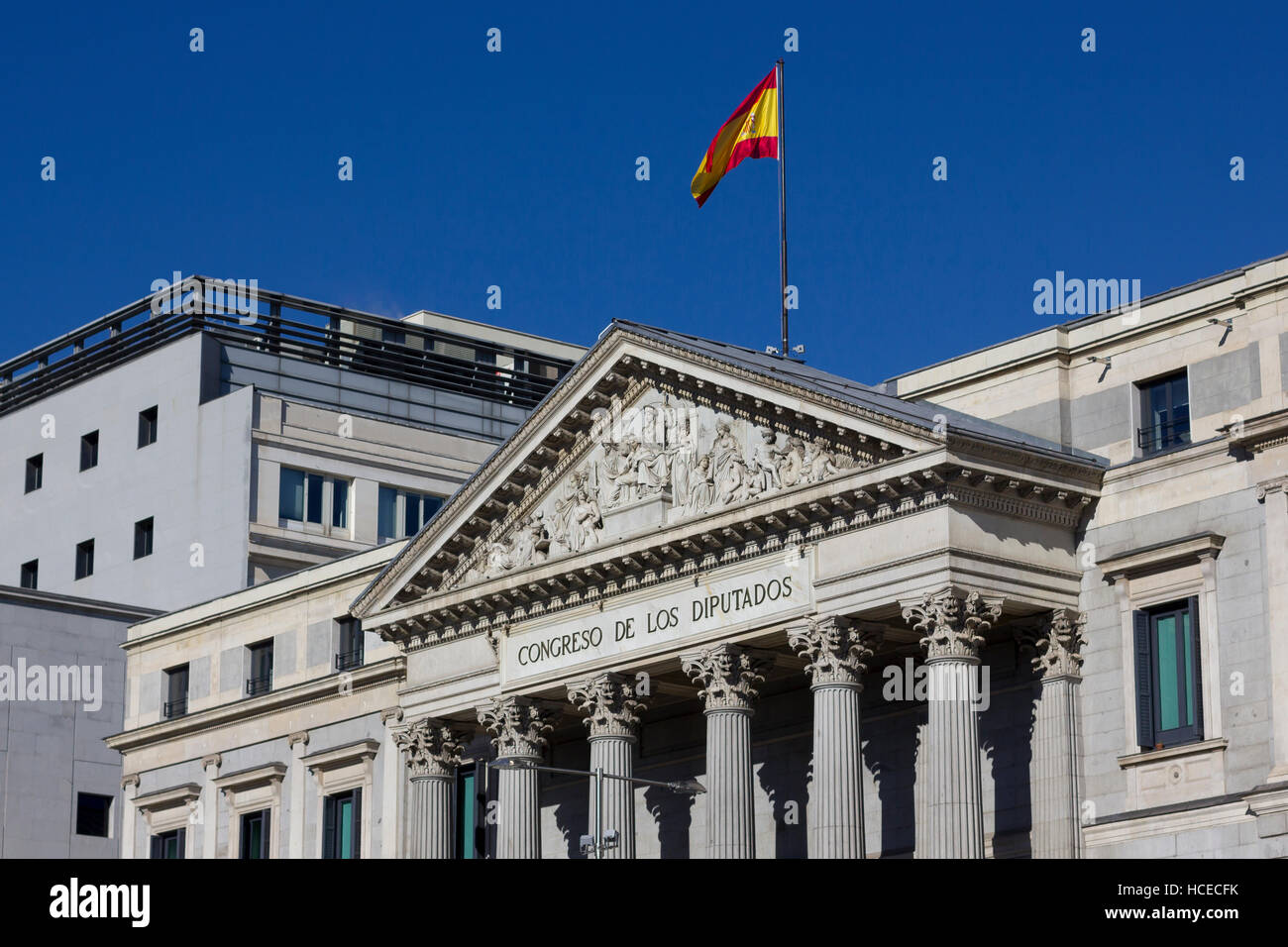 Congreso de los Diputados (España) - El Congreso de los diputados. Foto de stock