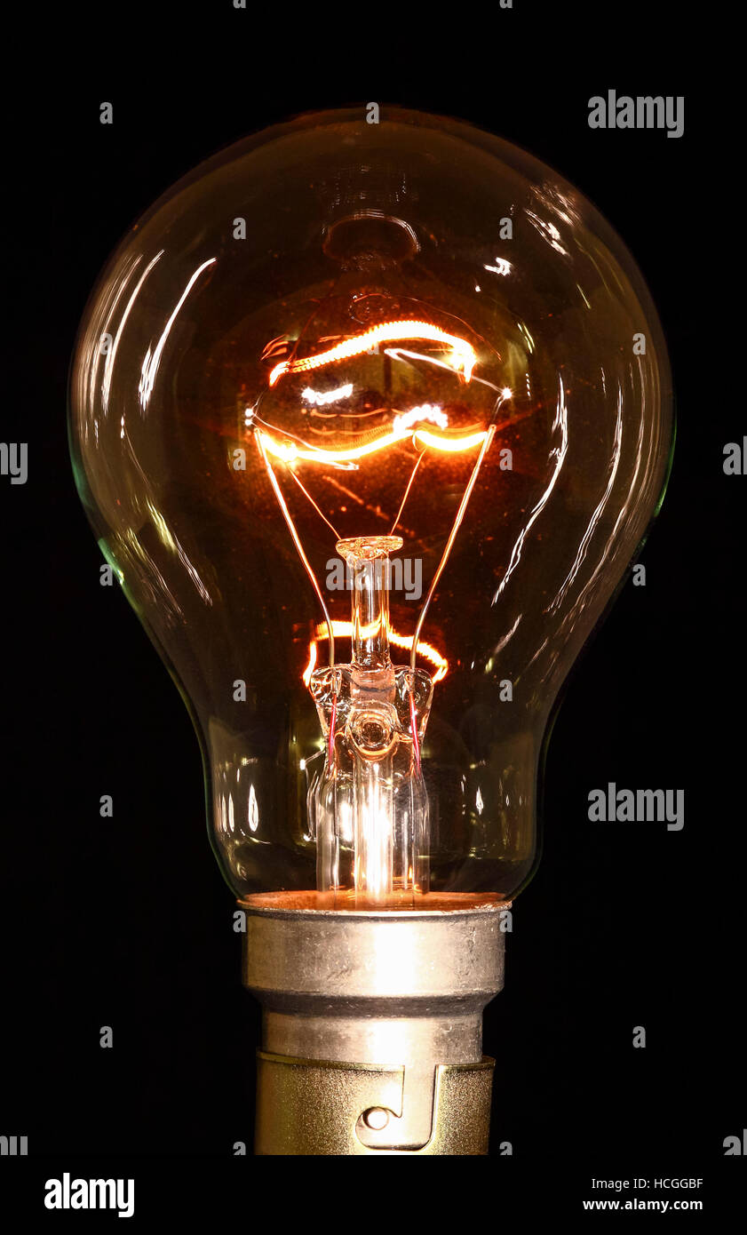 Bombilla de luz resplandeciente sinónimo con el pensamiento, la invención,  la idea o la educación Fotografía de stock - Alamy