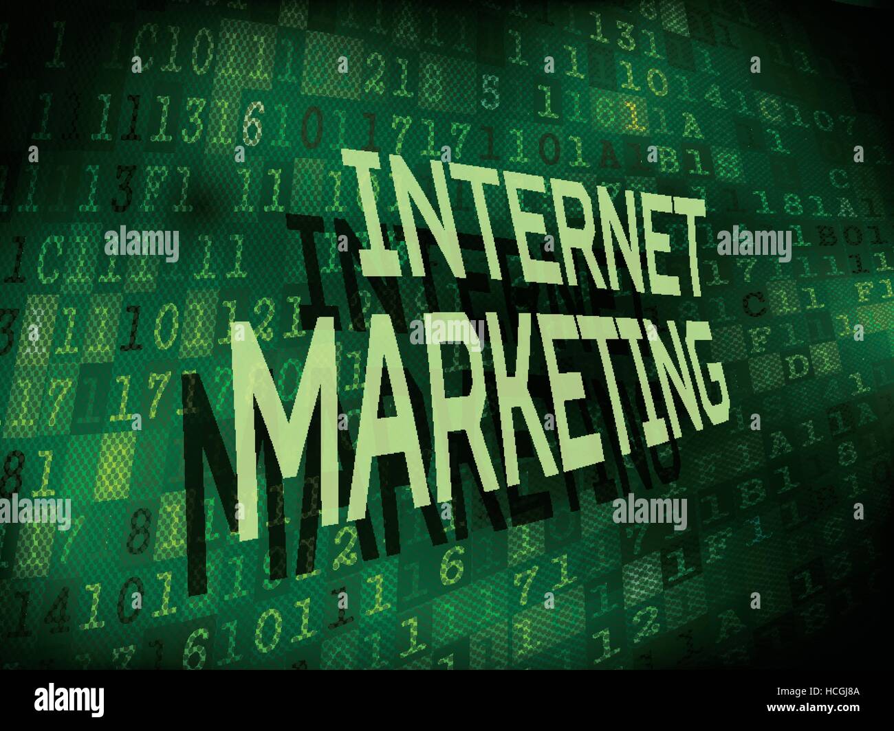 Internet marketing palabras aisladas de fondo digital en internet Ilustración del Vector