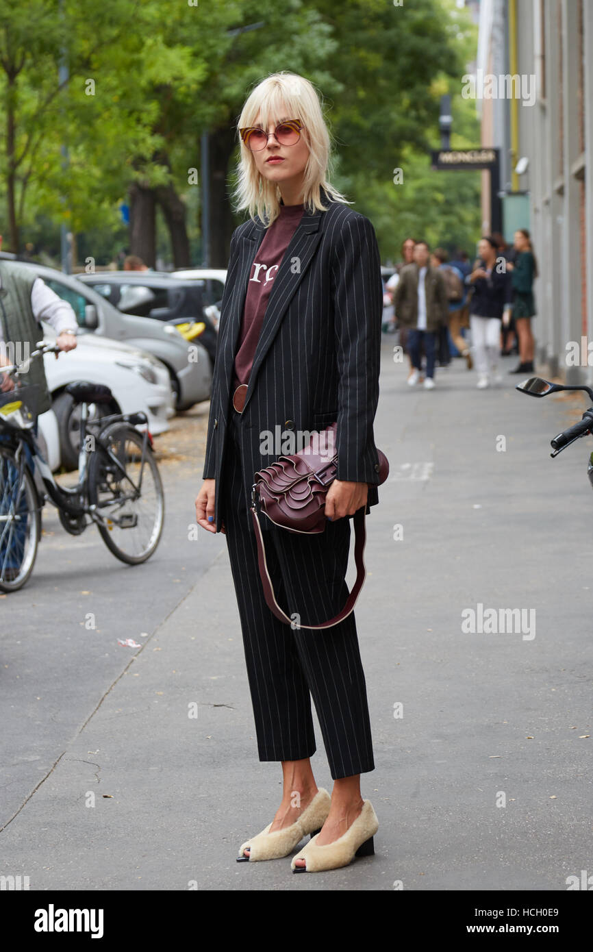 Con LindaTol Fendi bolsa antes de Fendi Fashion Show la Semana de