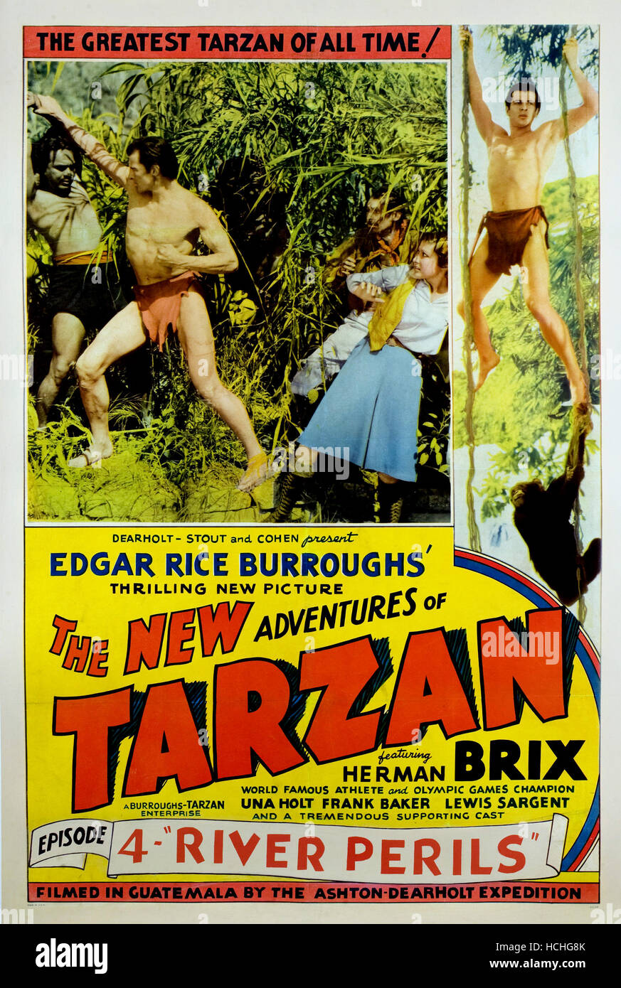 Las Nuevas Aventuras de Tarzán, (Capítulo 4: Río Peligros) Bruce Bennett  (como Herman Brix), 1935 Fotografía de stock - Alamy