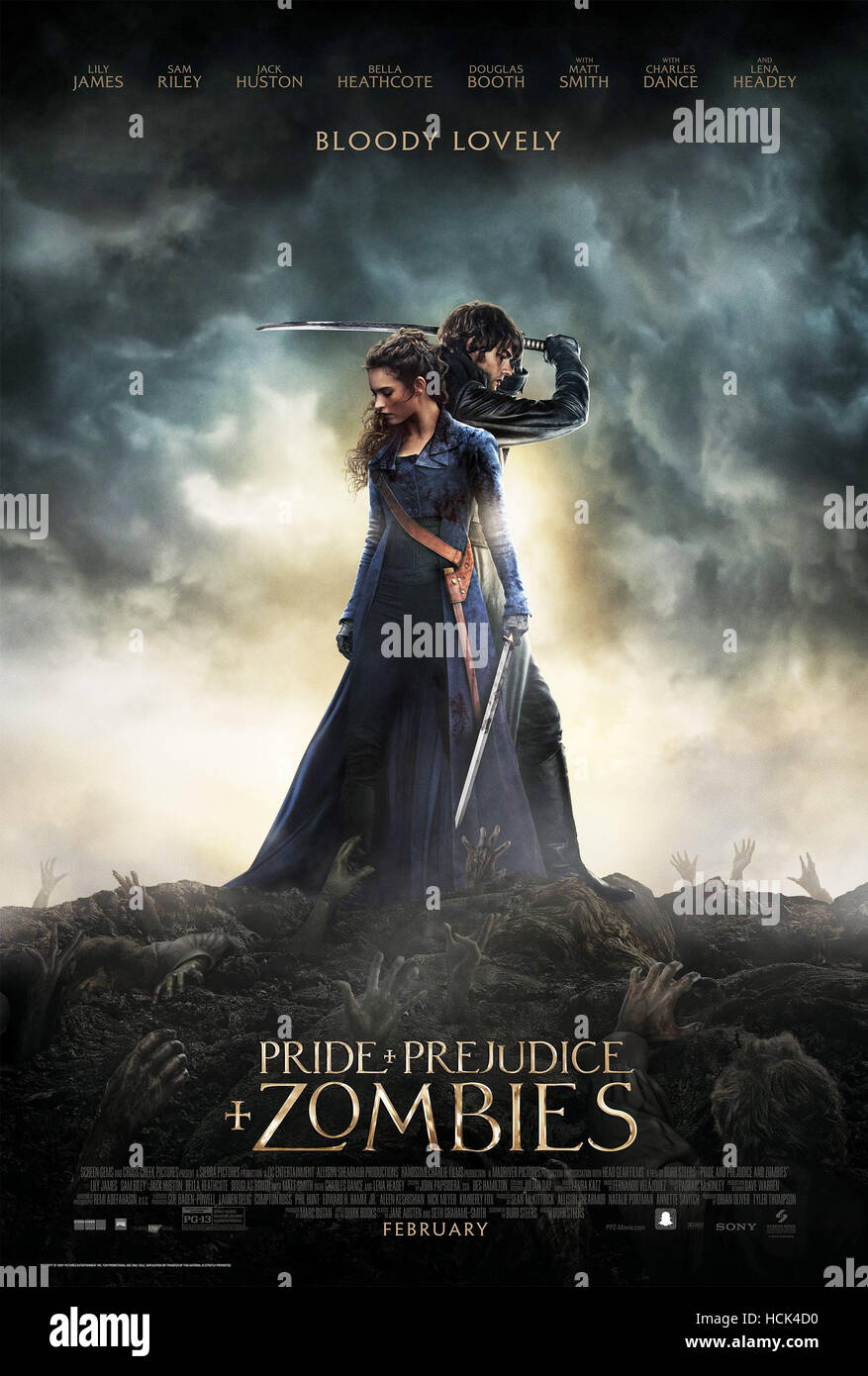 Orgullo y prejuicio y zombies, nosotros, desde la izquierda póster