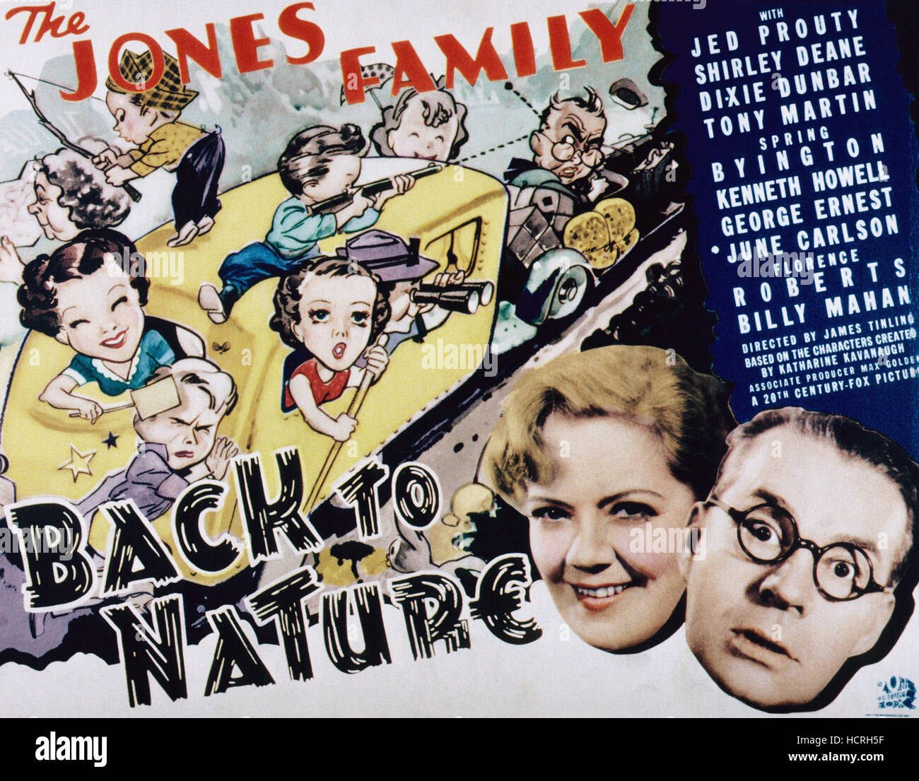 Volver a la naturaleza, parte inferior izquierda, Spring Byington, Jed Prouty, 1936, TM y copyright ©20th Century Fox Film Corp. Todos los derechos Foto de stock