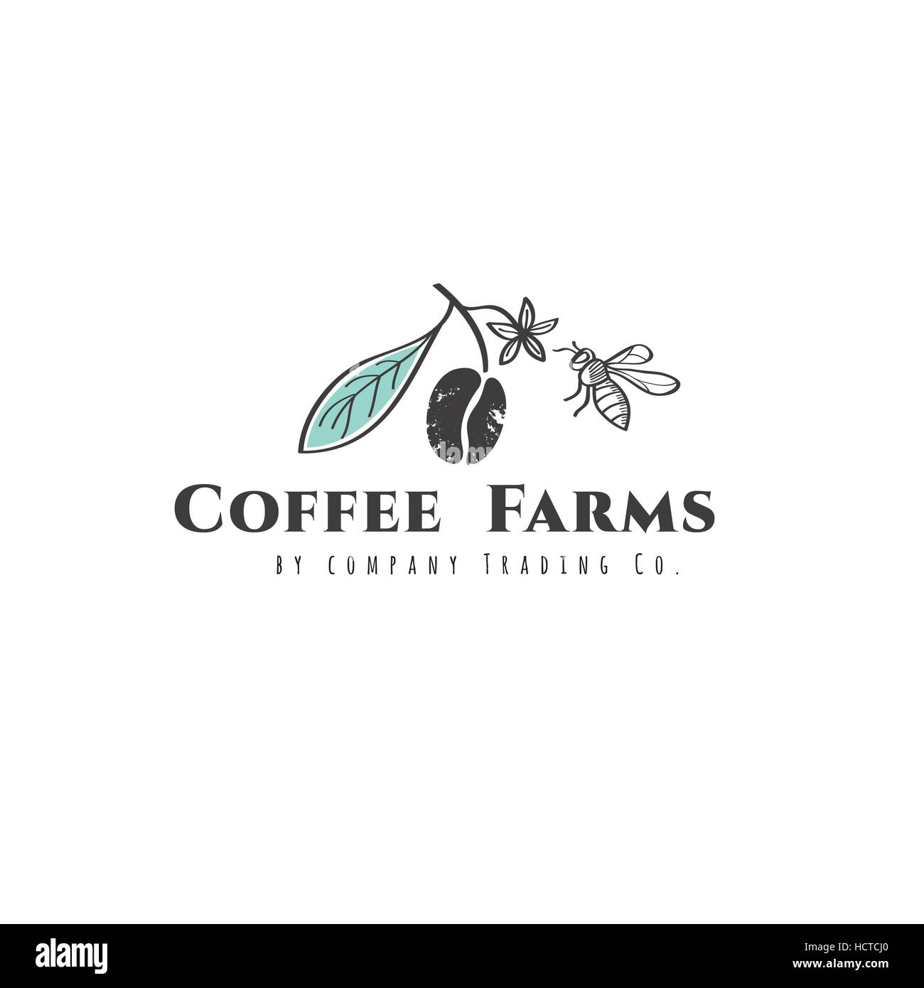 Las Fincas De Café Vector Logo Imagen Vector De Stock Alamy