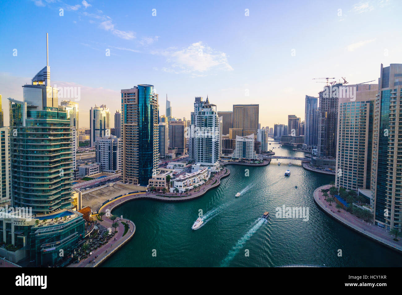 Dubai Marina, Dubai, Emiratos Árabes Unidos, Oriente Medio Foto de stock