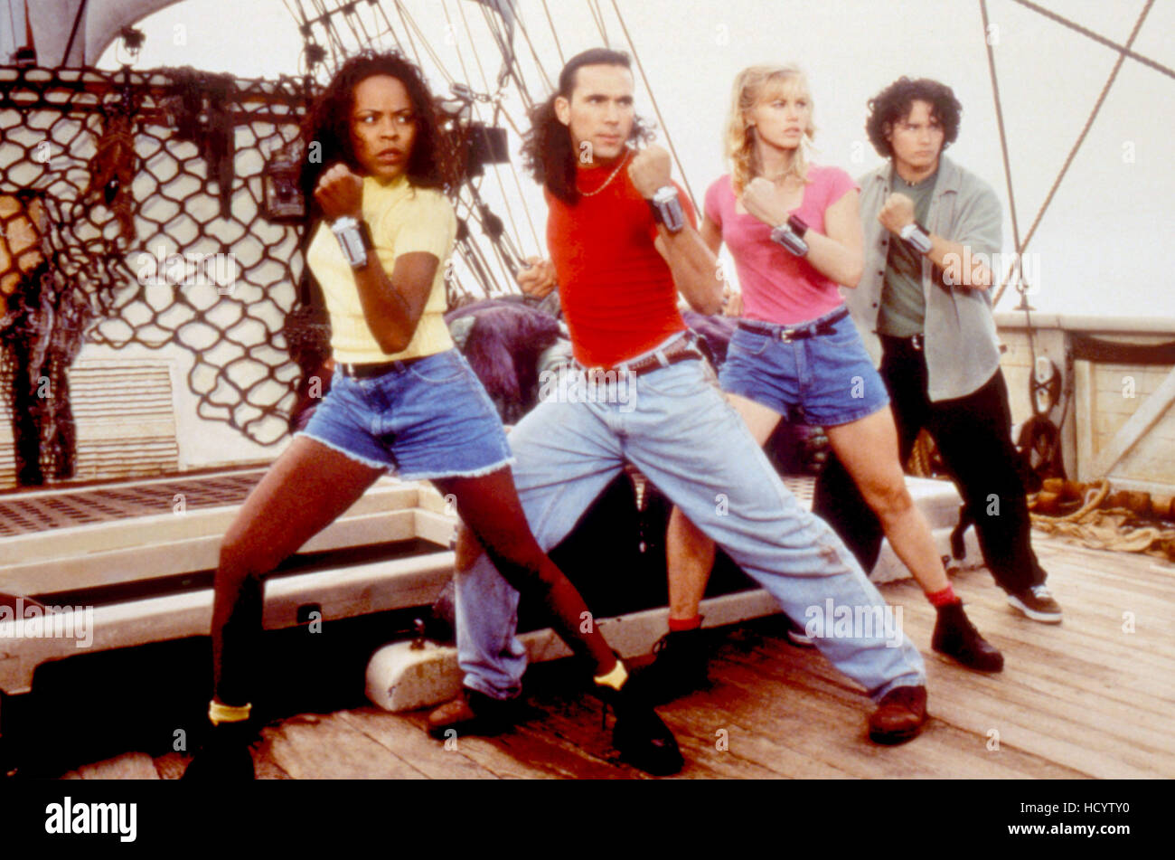 TURBO A POWER RANGERS MOVIE, Nakia Burrise, Jason David Frank y Catherine Sutherland, Johnny
