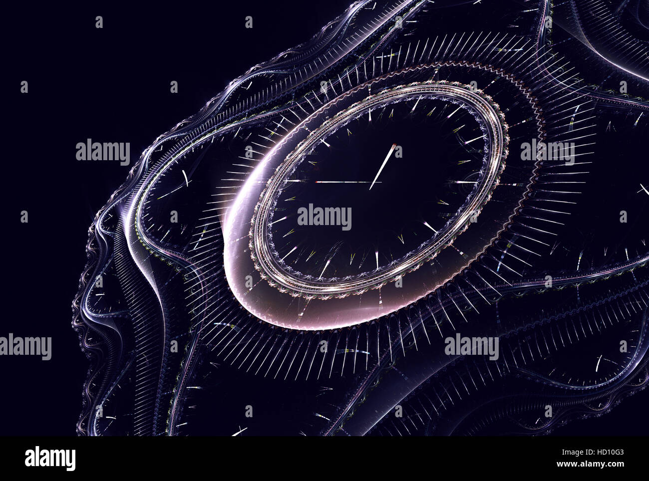 Reloj cósmico muestra el tiempo restante antes del inicio de un nuevo  período de la vida Fotografía de stock - Alamy