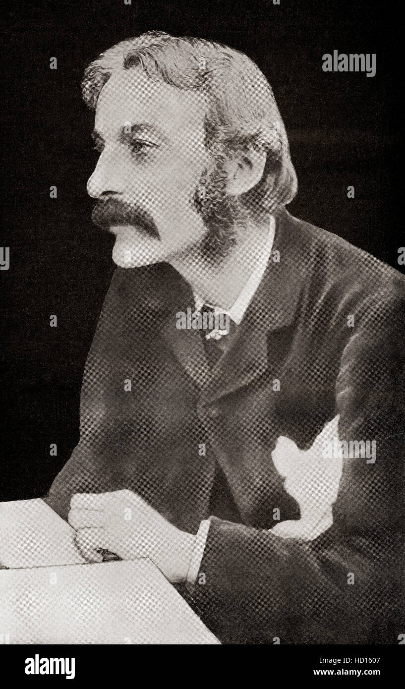 Andrew Lang, 1844 - 1912. Poeta, novelista escocés, crítico literario y colaborador en el campo de la antropología. Él es mejor conocido como un recolector de folklore y los cuentos de hadas. Foto de stock