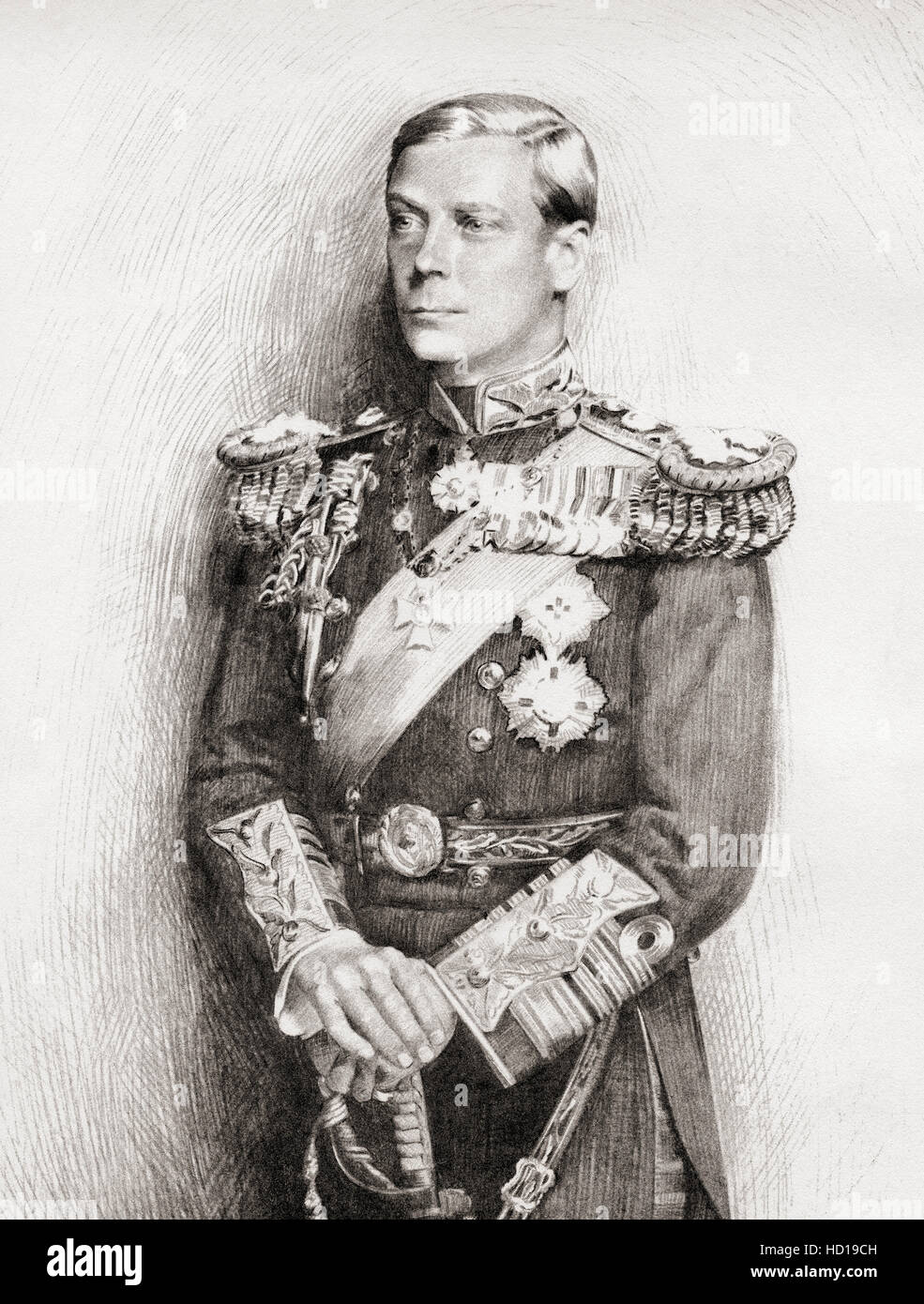 Edward VIII, 1894 - 1972. El Rey del Reino Unido y los dominios del Imperio Británico, y el emperador de la India, desde el 20 de enero de 1936 hasta su abdicación el 11 de diciembre del mismo año. Foto de stock