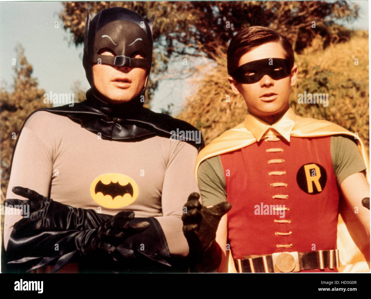 BATMAN, desde la izquierda, Adam West, Burt Ward, 1966-68 Foto de stock