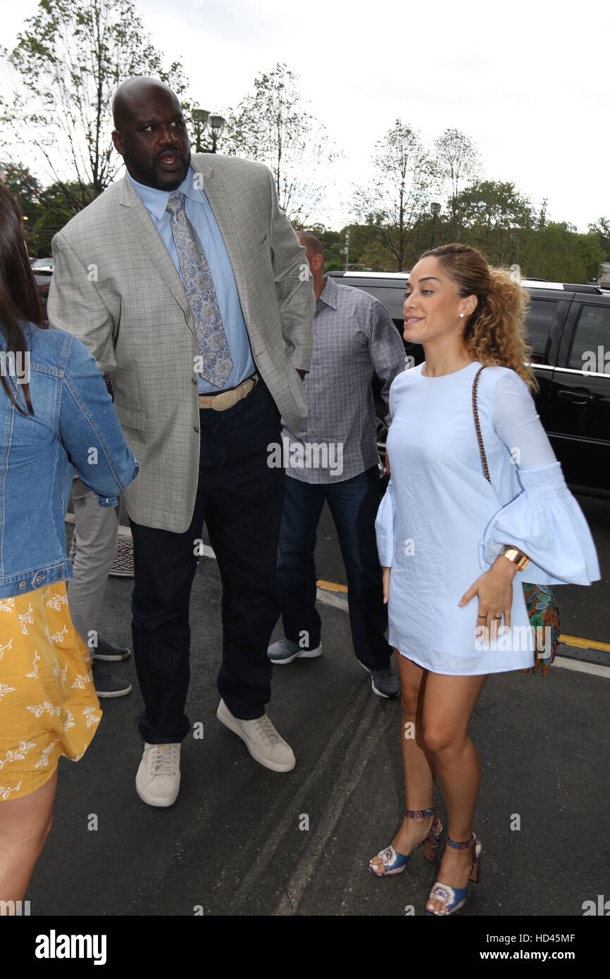 2016 el US Open de tenis campeonatos - Día 9 con: Shaquille O'Neal, Rolley  Laticia donde: Ciudad de Nueva York, Nueva York, Estados Unidos Cuándo: 06  Sep 2016 Fotografía de stock - Alamy