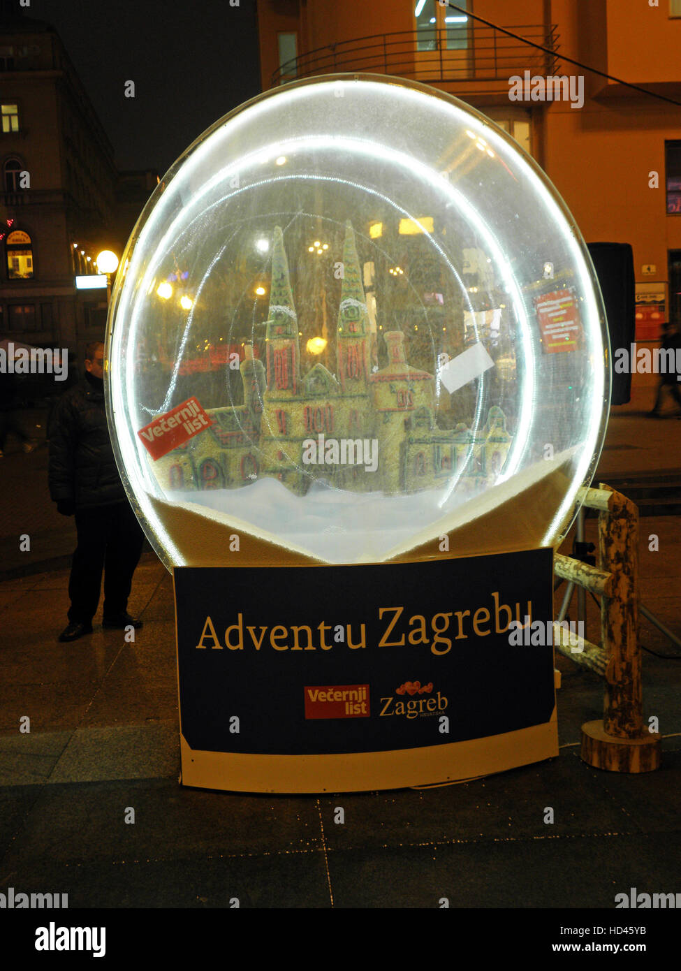 Adviento en Zagreb,calles de la ciudad,Croacia,Europa,11 Foto de stock