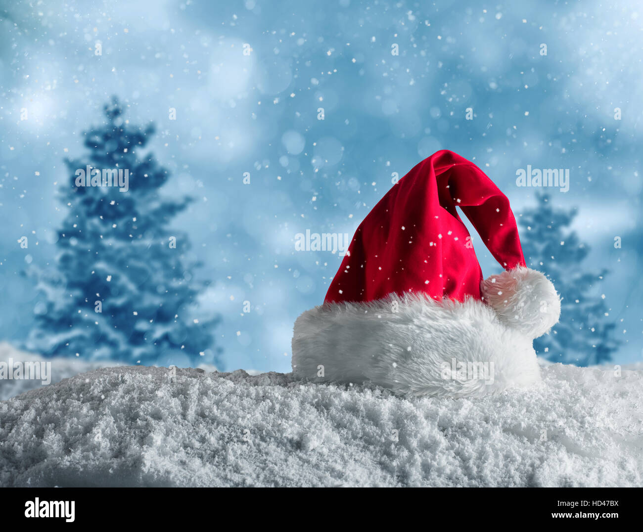 Gorro de Papá Noel para Merry Xmas Foto de stock