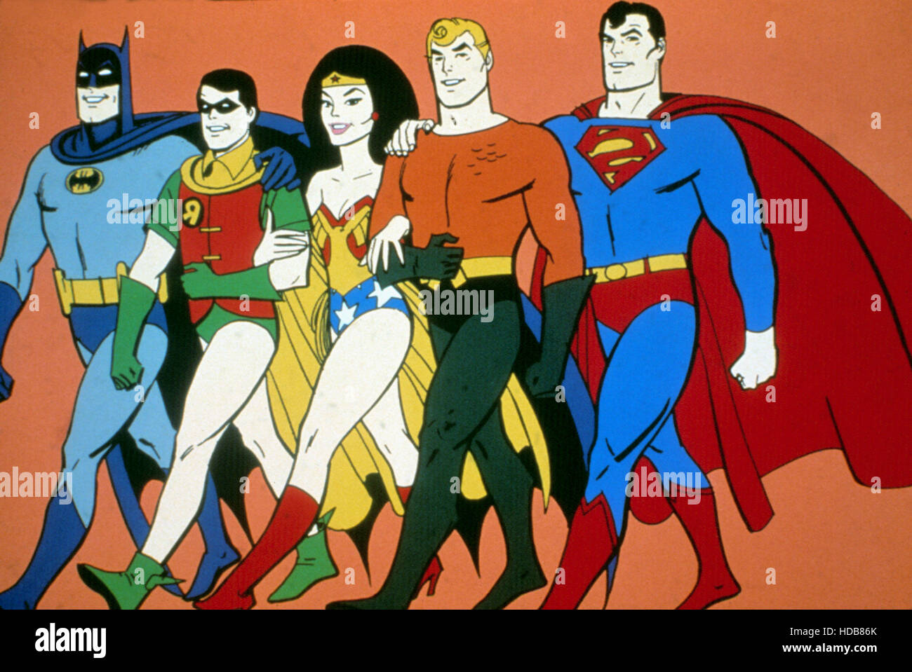 SUPER AMIGOS, Superman, Wonder Woman, Aquaman, Batman y Robin 1973-1977  Fotografía de stock - Alamy