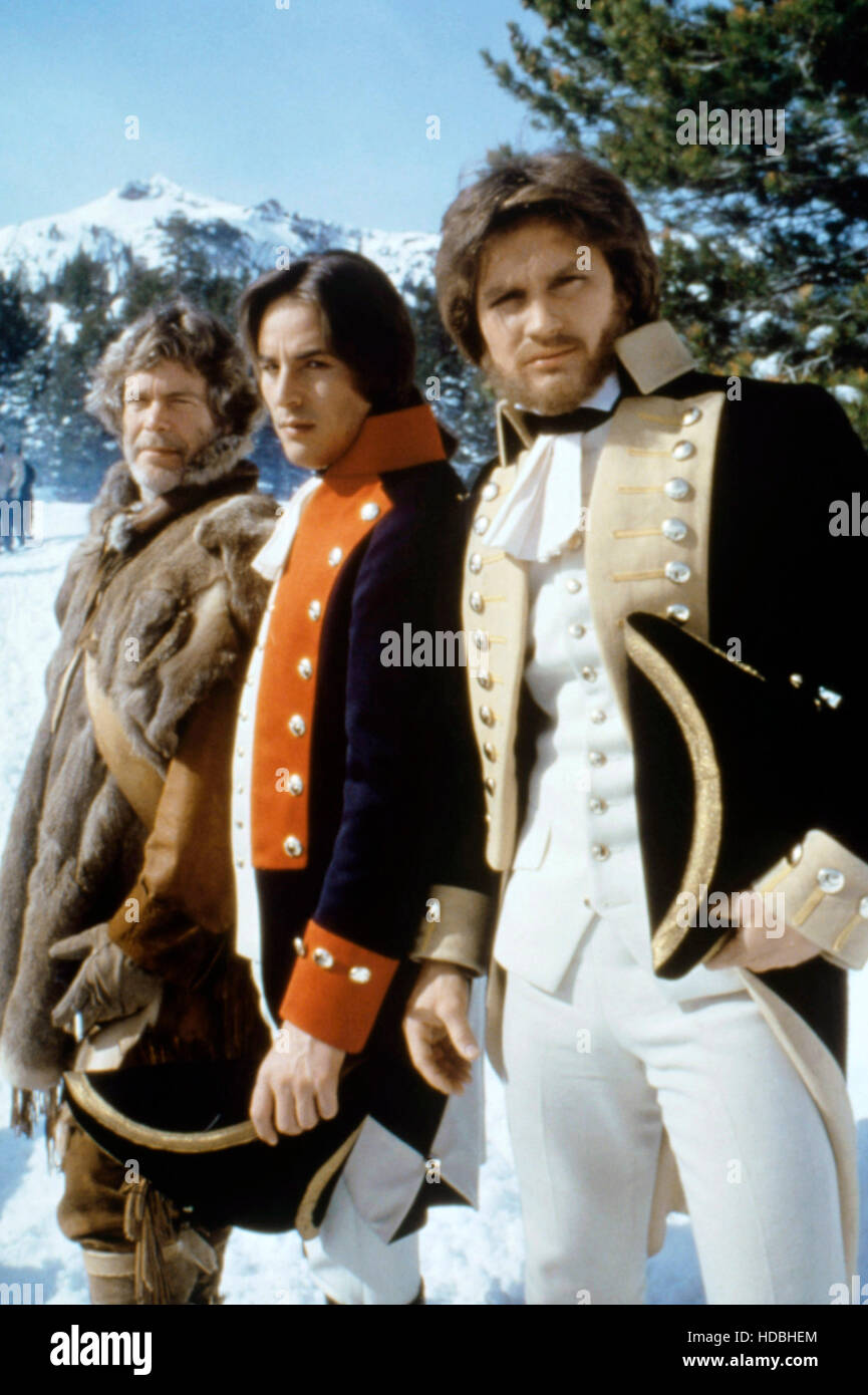 Los rebeldes, (desde la izquierda): Doug McClure, Don Johnson, Andrew Stevens, 1979. © Universal Television / cortesía: Colección Everett Foto de stock