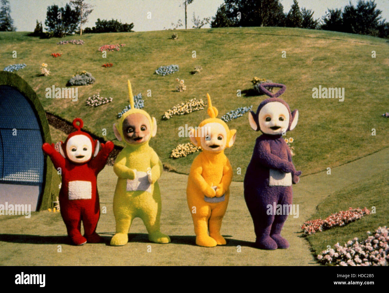 TELETUBBIES, Po, Dipsy, LaaLaa, Tinky Winky, 1998 Fotografía de stock