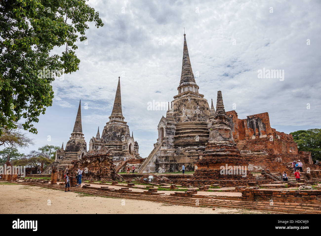 Ayutthaya, Tailandia -mayo 21,2016: Wat Sri Sanphet landmark organización cultural de la UNESCO, que fue registrada como patrimonio de Ayutthaya, Tailandia. Foto de stock